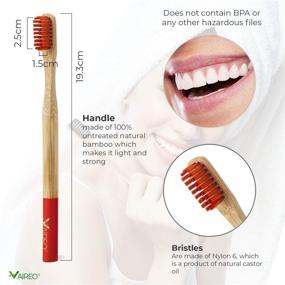 img 3 attached to 🌱 Vaireo Bamboo Eco-Friendly Wooden Soft Toothbrushes – Natural Wood Handle, Vegan & Compostable Bristles, Biodegradable, Recyclable, Sustainable Oral Care Brushes (Adult Colorful 6 Pack)