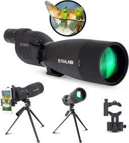 img 4 attached to 🔭 ESSLNB 25-75X70 Spotting Scope with Tripod, Phone Adapter and BAK4 Prism: Ideal for Hunting, Target Shooting, Bird Watching and More