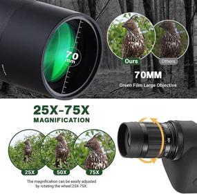 img 2 attached to 🔭 ESSLNB 25-75X70 Spotting Scope with Tripod, Phone Adapter and BAK4 Prism: Ideal for Hunting, Target Shooting, Bird Watching and More