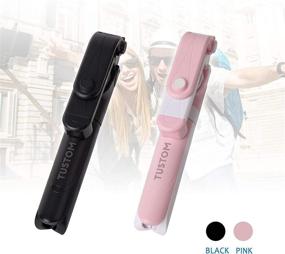 img 3 attached to TUSTOM Tripod for Phone and Camera – Selfie Stick Bluetooth Compatible with iPhone and Android – 360-Degree Rotation Phone Stand – Wireless Remote – Perfect for Vloggers, Live Streaming (Pink)