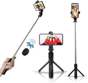 img 4 attached to TUSTOM Tripod for Phone and Camera – Selfie Stick Bluetooth Compatible with iPhone and Android – 360-Degree Rotation Phone Stand – Wireless Remote – Perfect for Vloggers, Live Streaming (Pink)