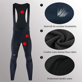 img 3 attached to Men's Gel Padded Cycling Bib Pants: Compression Bike Riding Leggings with Stretch for Enhanced Comfort