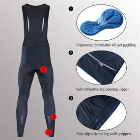 img 2 attached to Men's Gel Padded Cycling Bib Pants: Compression Bike Riding Leggings with Stretch for Enhanced Comfort