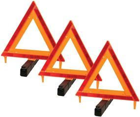 img 4 attached to 🚦 DOT Approved Performance Tool W1498 Large Early Warning Roadside Emergency Reflective Triangle - 3 Pack with Case