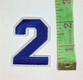 img 1 attached to Iron On Patches - Royal Blue 0-9 Number Patches Embroidered Decorative Repair Patches for Clothes A-4