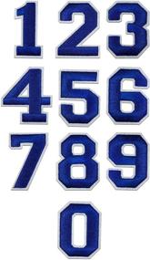 img 2 attached to Iron On Patches - Royal Blue 0-9 Number Patches Embroidered Decorative Repair Patches for Clothes A-4