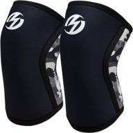 🏋️ 7mm neoprene compression knee sleeves (1 pair) - superior support for cross training, weightlifting, powerlifting, squats, basketball and more логотип