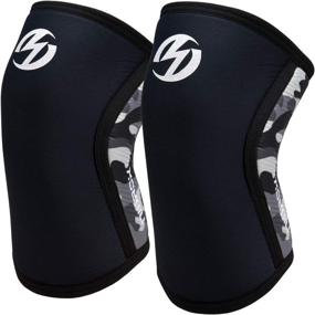 img 4 attached to 🏋️ 7mm Neoprene Compression Knee Sleeves (1 Pair) - Superior Support for Cross Training, Weightlifting, Powerlifting, Squats, Basketball and More