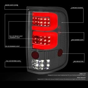 img 3 attached to 🚗 Улучшите свой 04-08 Ford F150/Lobo: DNA Motoring TL-F15004-LED-3D-CH-SM 3D светодиодная задняя фонарь тормозной лампы (пара)