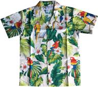 🌺 hawaiian tropical parrot luau cruise aloha shirt - authentically made in hawaii! logo