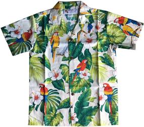 img 1 attached to 🌺 Hawaiian Tropical Parrot Luau Cruise Aloha Shirt - Authentically Made in Hawaii!