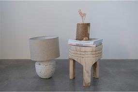 img 3 attached to 🪑 Natural Paulownia Wood Stool by Creative Co-Op - Enhance Your Space with Style