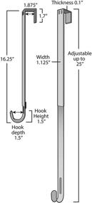 img 1 attached to 🖼️ Haute Decor Adapt Adjustable Length Wreath Hanger with Removable Icon - Matte Black Fleur de lis