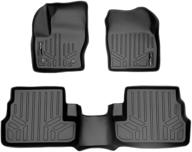 🔝 top-rated maxliner floor mats 2 row liner set black - perfect fit for 2015-2016 lincoln mkc logo