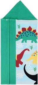 img 3 attached to 🦖 Dinosaur Kids Hooded Bath Beach Towel: Ultra Soft and Absorbent Towel Poncho for Boys and Girls – Perfect Swim Pool Cover Up and Toddler Blanket