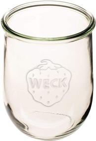 img 1 attached to 🍞 Weck 745 Clear Starter Jar - Large Glass Jar for Sourdough - 1L Tulip Jar with Glass Lid and Wide Mouth - Includes Lid, Rubber Seal, and Steel Clips