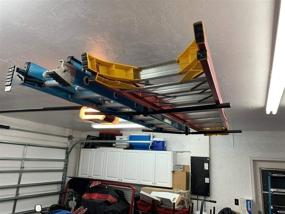 img 3 attached to 🔧 Maximize Garage Space with StoreYourBoard Double Ladder Ceiling Rack - Hi Port 2: Convenient Home Organizer Hanger Mount for Garage Storage and Organization