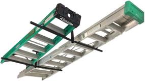 img 4 attached to 🔧 Maximize Garage Space with StoreYourBoard Double Ladder Ceiling Rack - Hi Port 2: Convenient Home Organizer Hanger Mount for Garage Storage and Organization