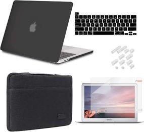 img 4 attached to iCasso MacBook Pro 13 Inch Case 2020 Release Model A2338M1 /A2251/A2289 Bundle 5 in 1, Enhanced Protection Set with Hard Shell Case, Sleeve, Screen Protector, Keyboard Cover & Dust Plug - Compatible with MacBook Pro 13'' (Black)