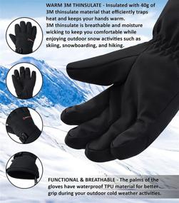 img 1 attached to Ultimate Protection: Alpine Swiss Waterproof Windproof Thinsulate Men's Accessories