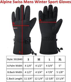 img 3 attached to Ultimate Protection: Alpine Swiss Waterproof Windproof Thinsulate Men's Accessories