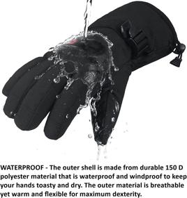 img 2 attached to Ultimate Protection: Alpine Swiss Waterproof Windproof Thinsulate Men's Accessories
