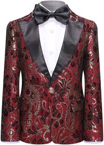 img 3 attached to SWOTGdoby Tuxedo Paisley Trousers: Premium Boys' Clothing for Wedding Suits & Sport Coats