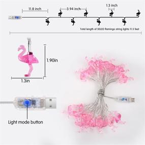 img 1 attached to Освещение фламинго Тропическое рождественское украшение