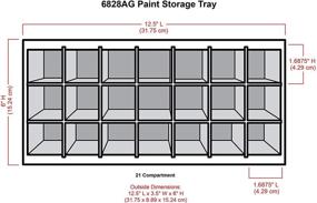 img 2 attached to 🎨 ArtBin 6828AG Paint Storage Tray, Art & Craft Supply Storage, Super Satchel System Accessory, Wall Mountable 21-Compartment Paint Organizer, White