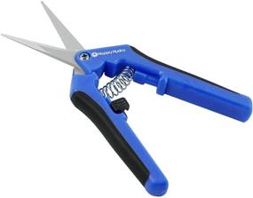 img 1 attached to ✂️ Happy Hydro 4 Pack of Curved Tip Stainless Steel Trimming Scissors: Efficient and Precise Trimming Tool