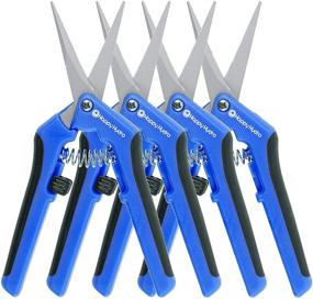 img 4 attached to ✂️ Happy Hydro 4 Pack of Curved Tip Stainless Steel Trimming Scissors: Efficient and Precise Trimming Tool