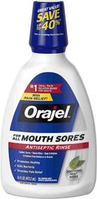 img 3 attached to Alcohol-Free Mouth Sore Rinse with Fresh Mint - Orajel (16 Fl Oz, Pack of 2)