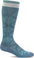 🌸 floral bliss: sockwell women's full moderate graduated compression sock logo