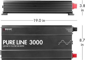 img 1 attached to 🔌 Wagan EL3810 Pure Line 3000 watt Power Inverter: Efficient 110V AC Car Inverter with 6000W Peak Surge Power – ETL Certified