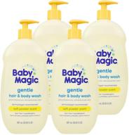 baby magic 30oz gentle hair and body wash with calendula oil and coconut - pack of 4, soft powder scent logo