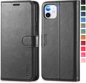 img 4 attached to 📱 TUCCH iPhone 11 Case: RFID Blocking Wallet with Card Slots, Stand, and Magnetic Closure – Shockproof PU Leather Flip Cover for iPhone 11 (2019 6.1 inch) – Black