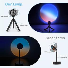 img 1 attached to 🌅 X-Kim Sunset Lamp Projector: 360 Degree Rotation, Color Changing LED Light for Romantic Visuals, Photography, Home Party & Bedroom