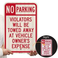 smartsign - t1-1061-hi_12x18 no parking - violators towed sign by logo