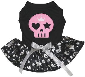 img 2 attached to Adorable Petitebella Pink Skull Face Puppy Dog Dress: Perfect for Fashionable Pooches!