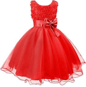 img 4 attached to 🌸 Delightful Little Flower Wedding Bridesmaid Girls' Clothing by Acecharming: Perfect for Special Occasions