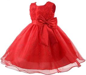 img 2 attached to 🌸 Delightful Little Flower Wedding Bridesmaid Girls' Clothing by Acecharming: Perfect for Special Occasions