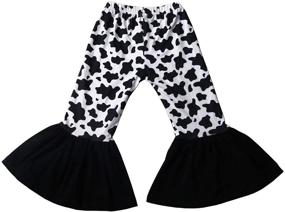 img 2 attached to QLIyang Ruffle Leggings Leopard Bottoms