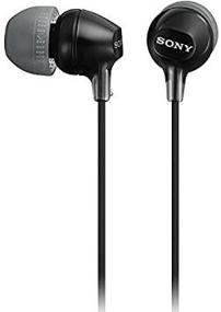 img 1 attached to 🎧 Sony MDR-EX15LP-BLACK: Tangle-Free In-Ear Headphones with 3 Pairs of Silicone Ear Buds