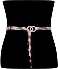 img 4 attached to Rhinestone Diamond Fashion Crystal WHIPPY Women's Accessories for Belts