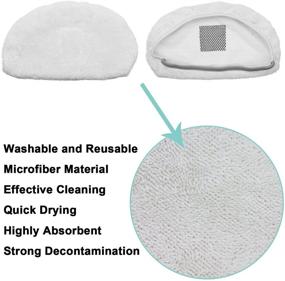 img 1 attached to 🧽 10-Pack Replacement Pads for Bissell Powerfresh Steam Mop - Compatible with Models 1940 1806 1544 1440 2075 2685A 2814 Series, including 19402 19404 19408 19409 1940A 1940F 1940Q 1940T 1940W B0006 B0017 2075A by Extolife