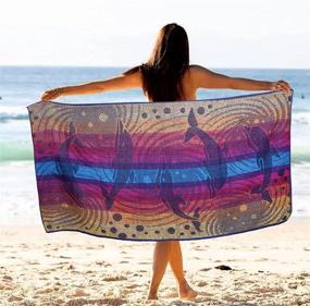 img 1 attached to 🏖️ Extra-Large Set of 4 Oversized Terry Cabana Beach & Hotel Pool Towels, 100% Yarn Dye Cotton for High Absorbency, Quick Drying, Vibrant Colors, All-Season Multicolor Towels (30 X 60 inches)