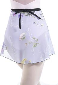 img 4 attached to 🩰 Dance Ballet Chiffon Wrap Skirts for Women and Girls - Short, a Top Pick for All Dance Enthusiasts.