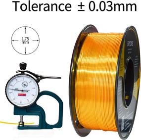 img 2 attached to 🌟 Eryone Ultra Silk PLA Filament Gold 1.75mm 3D Printer Spool - High Precision ±0.03mm Tolerance, 1kg (2.2lbs)