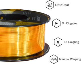 img 3 attached to 🌟 Eryone Ultra Silk PLA Filament Gold 1.75mm 3D Printer Spool - High Precision ±0.03mm Tolerance, 1kg (2.2lbs)