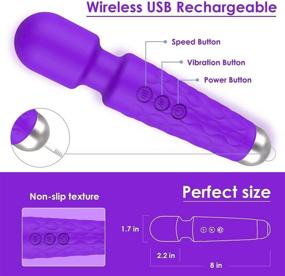 img 1 attached to 💪 Enhance Muscle Recovery with Electric Wand Massager: 8 Speeds 20 Vibrations for Women, Portable Handheld Massage Wand for Ultimate Body Relief